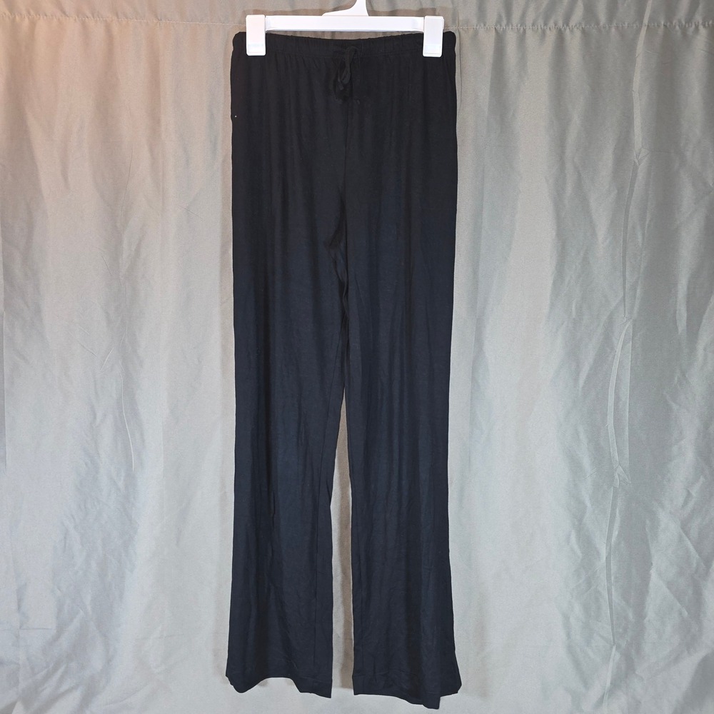 Auden Cloud Knit Black Sleep Pants Women Large Wide Leg Pajama Bottoms NWT